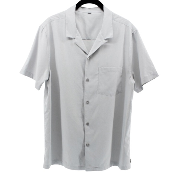 Vuori Classic Gray Short Sleeve Button Down Shirt Coastal Athletic Men's S - Picture 2 of 12